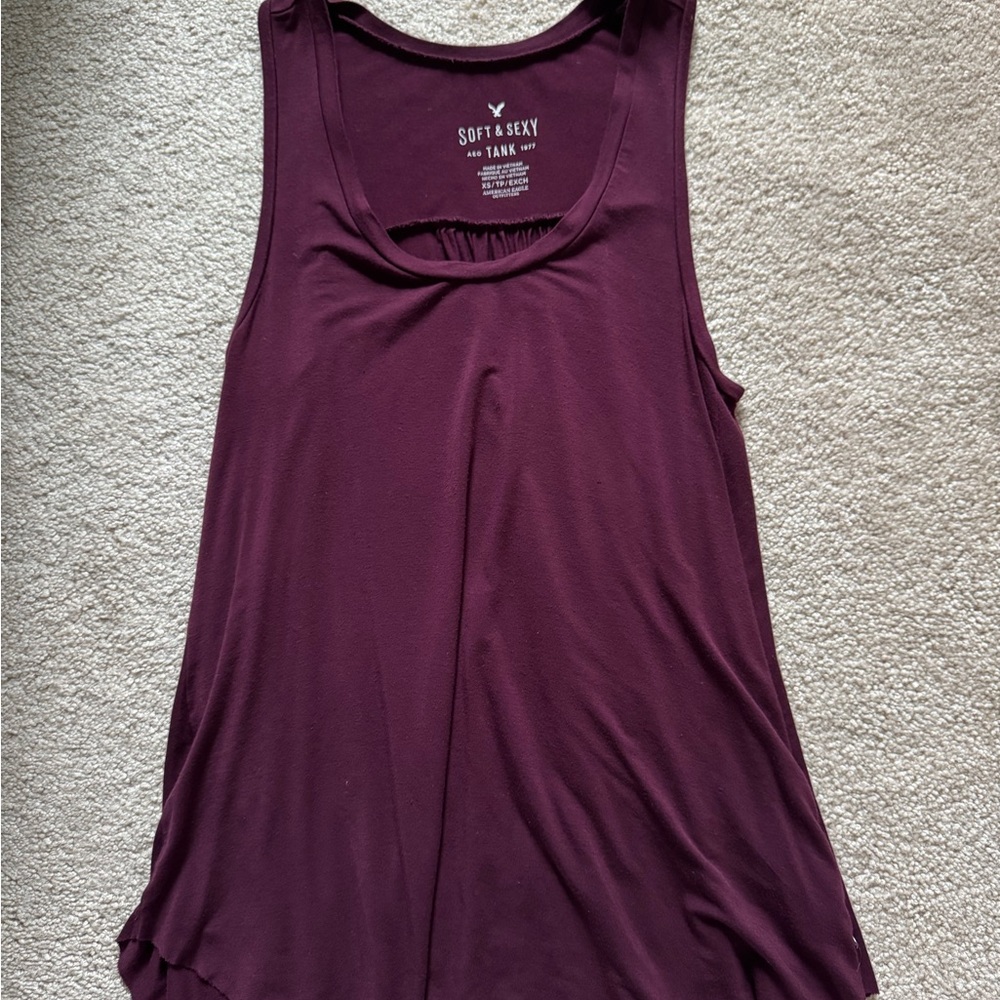 Aerie Soft & Sexy Tank Top - burgandy